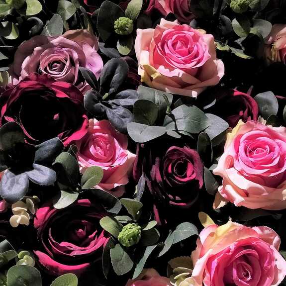 Kulatý obraz z růži - Passion