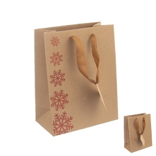 Taška papír dárková VLOČKA 18x10x23 cm mix