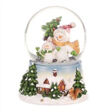 Sněžítko se sněhuláky - polyresin, zdobené zimními motivy