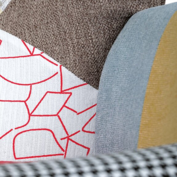 Křeslo houpací AK-374 PW2 potah patchwork látka