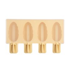 Forma silikon/PP víko na nepeč. nanuky 4+dřev. tyčky žlutá