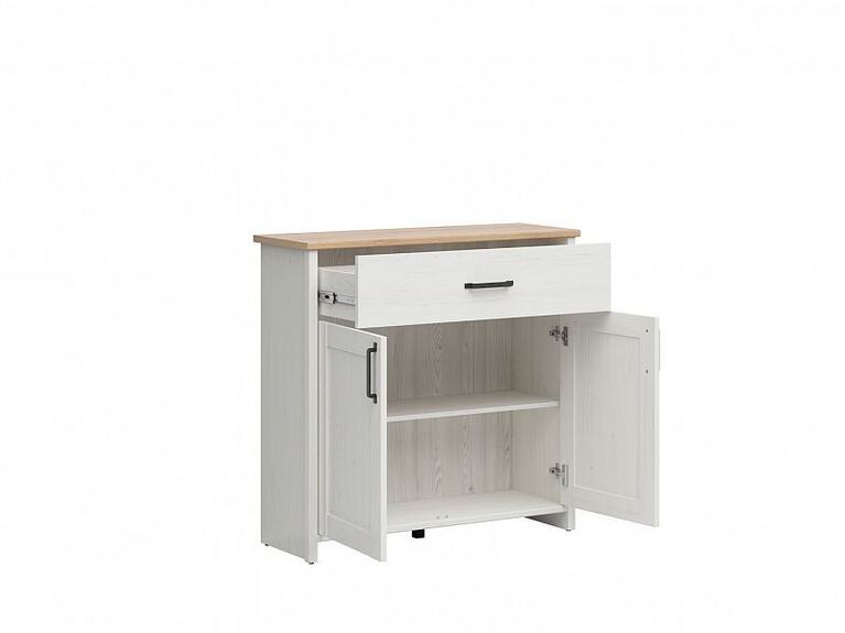 Komoda LOKSA KOM2D1S borovice bílá anderson