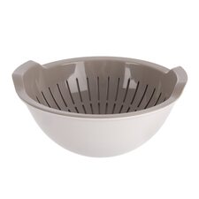 Cedník UH+miska ELA pr. 25 cm hnědá