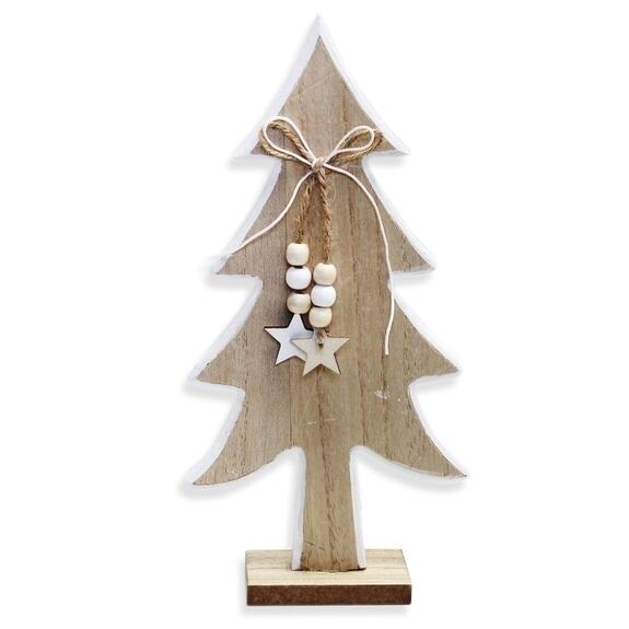 Stromek dřevo 31cm natur