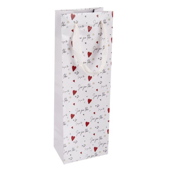 Taška papír dárková na víno Jen pro tebe 12x8,5x36 cm CZ