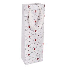 Taška papír dárková na víno Jen pro tebe 12x8,5x36 cm CZ