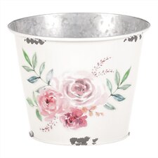 Kovový obal na květiny, design s růžemi OK6384-S