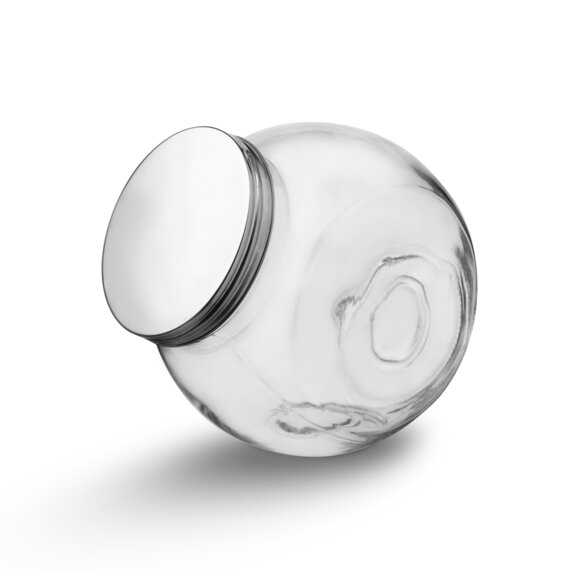 Dóza sklo/nerez s víkem 0,5 l kulatá