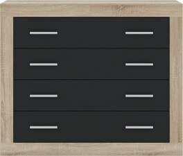 SARA 4S komoda, dub sonoma/grafit