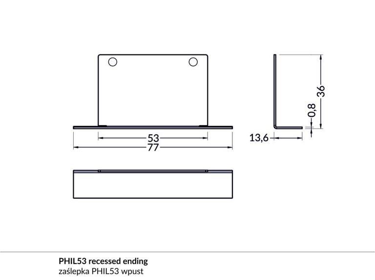 Koncovka WIRELI PHIL VKLÁDANÝ A kov bílá, pár
