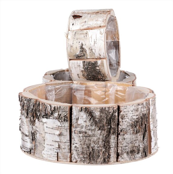 Obal na květiny z břízy. Sada 3ks.