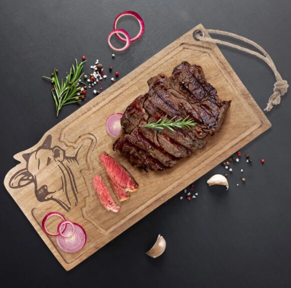 Prkénko dřevo MANGO kráva 45x22 cm