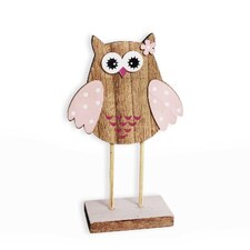 Sova stojící dřevo 4,5x14cm natural