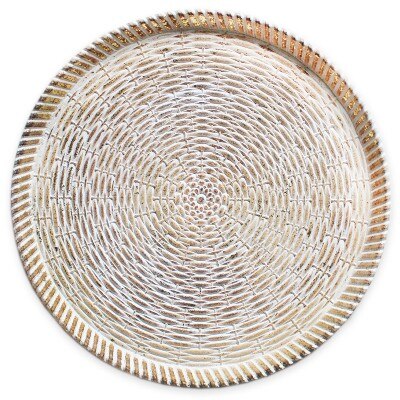 Tác dřevo pr.38cm zlatá