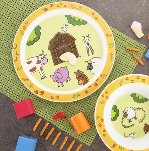 Talíř UH mělký dětský farma pr. 21,5 cm