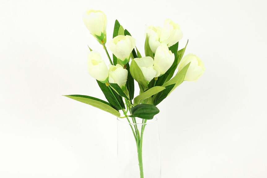 Krokusy puget, mix barev (žlutá,bílá,fialová). Květina umělá.