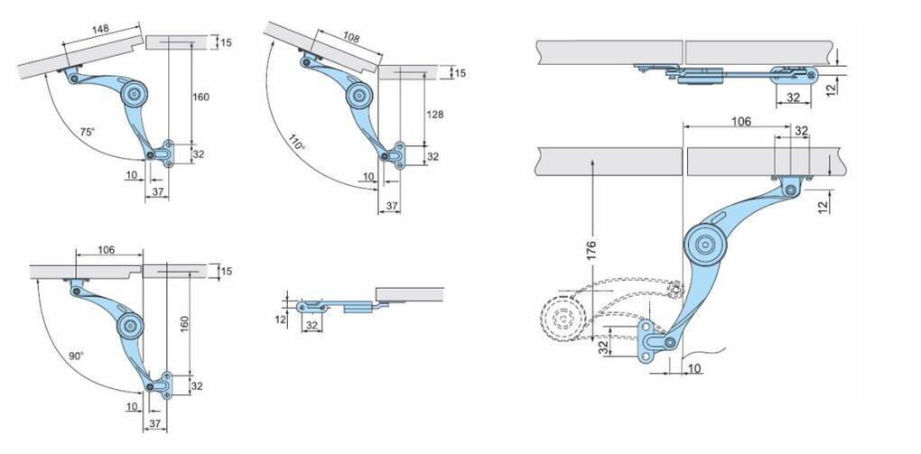 Sklápěcí mechanismus pro dvířka