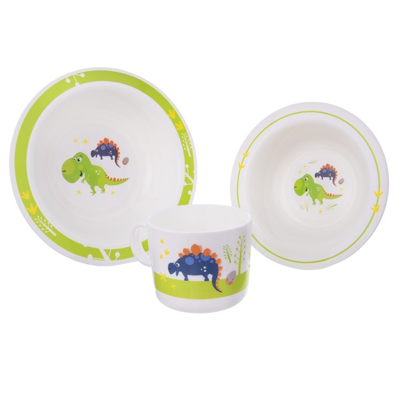 Sada jídelní UH dětská dino kulatá 3 ks