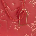 Taška papír dárková hvězda 31x12x26 cm červená