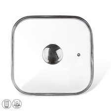 Poklice sklo GRANDE 27x27 cm k 112969 nerez úchyt