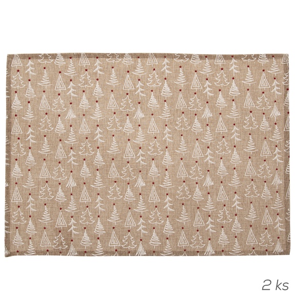 Prostírání len/bav. 46x32 cm STROMEK 2 ks
