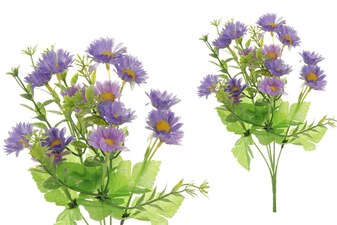 KN5105-PU Heřmánek, puget, barva fialová. Květina umělá.