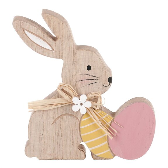 Zajíček s vajíčky, dřevěná dekorace.