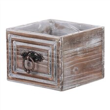 Šuplík dřevěný - obal na květiny, barva přírodní