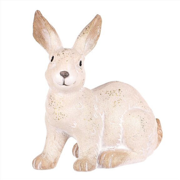 Zajíc keramický MT718-L - velký, barva světle béžová