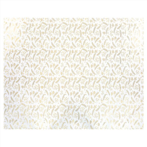 Ubrus - zlatý vánoční vzor, 100% polyester, 130 x 160 cm.