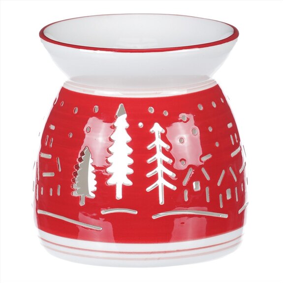 Aroma lampa, vánoční motiv, keramika.