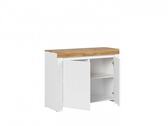 Komoda HOLTEN KOM2D bílá/dub woltan/bílý lesk