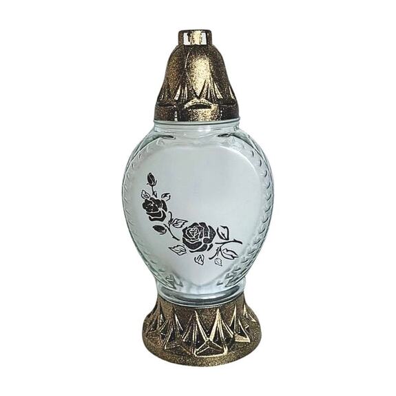 Svíce hřbitovní sklo/pvc 27cm