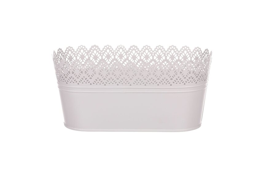 Truhlík kovový, krajkový okraj KK107