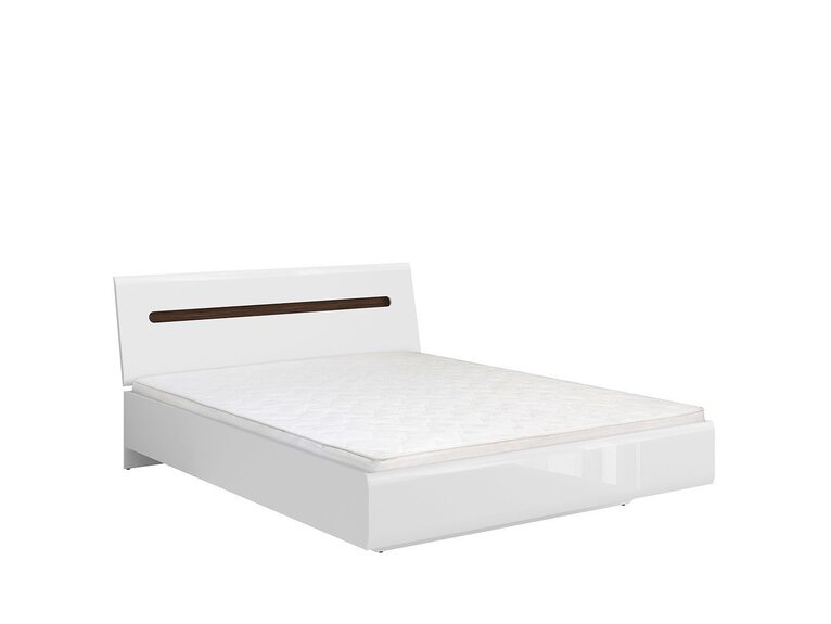 Postel AZTECA TRIO LOZ 160, bez roštu a matrace, bílá/bílý lesk