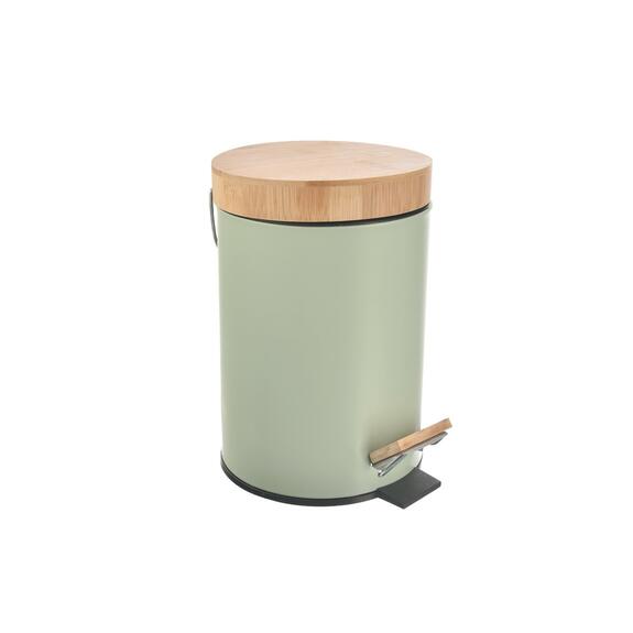 Koš odp. kov/UH s pedálem+bamb. víko GREENISH 3 l