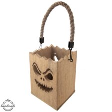 Svícen dřevo MANGO Halloween