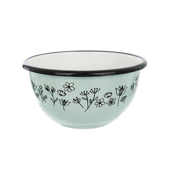 Miska smalt LOUKA hluboká pr. 12 cm zelená