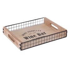 Tác dřevo/kov 34x24,5 cm malý