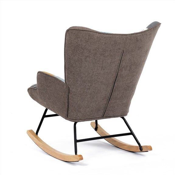 Křeslo houpací AK-374 PW2 potah patchwork látka