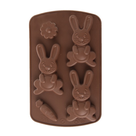 Forma silikon zajíčci mix 5 hnědá