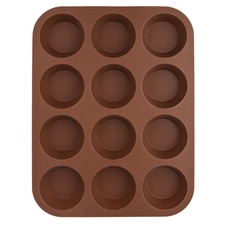 Forma silikon muffiny 12 hnědá