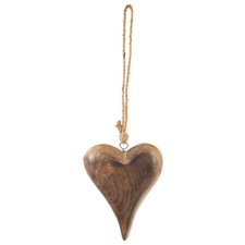 Srdce dřevo MANGO závěsné