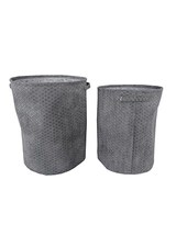 Koš LK9575-GREY prádelní v šedivé látce, sada 2ks, polyester