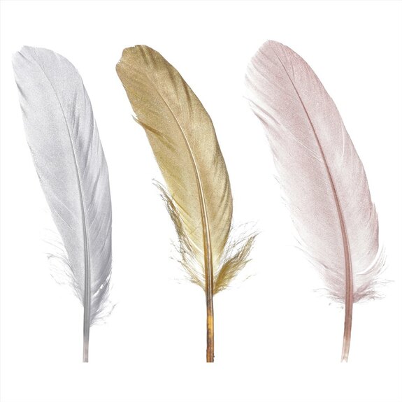 Peří metalické v sáčku. Mix 3 druhů AK6128