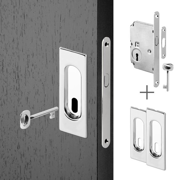 Mušle HR BB + zámek zadl. posuv BB lesklý chrom