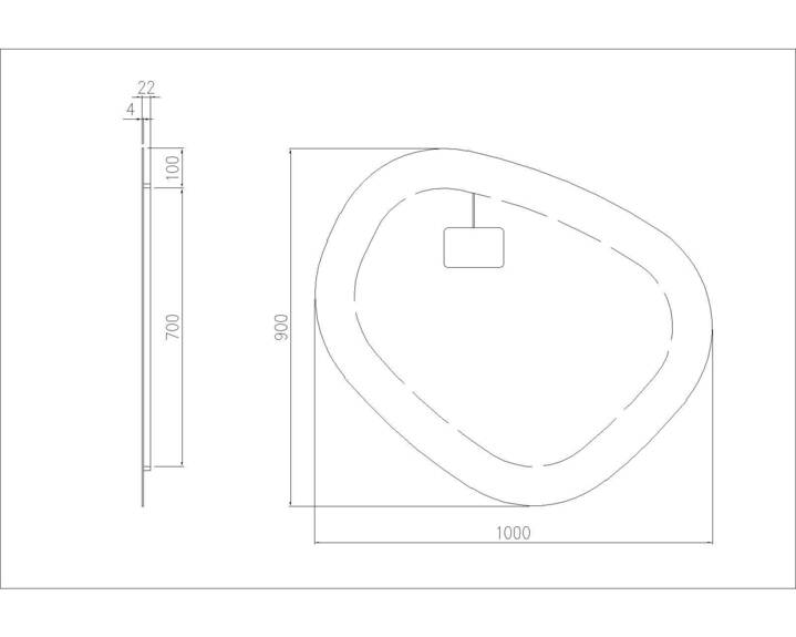 Zrcadlo SNAB STYLE 1000x860