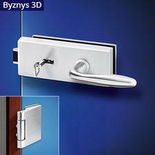 Cina Byznys kování na skleněné dveře HR + 3D nerez