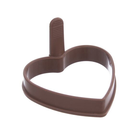 Forma silikon lívance/vol.oko SRDCE 9,5x9 cm hnědá