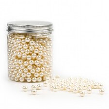 Dekoperličky pvc 8mm/150g krémová